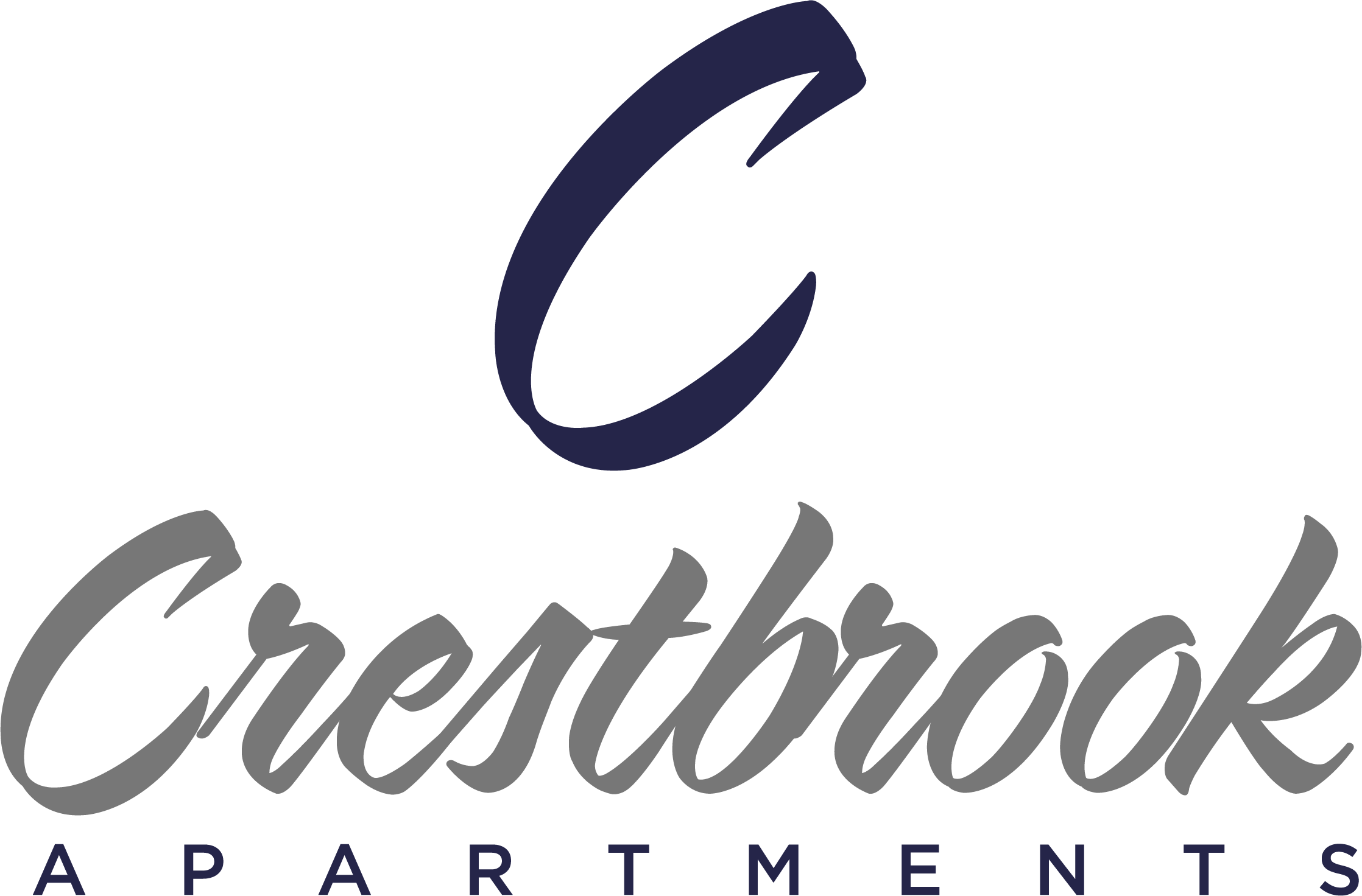 A logo for Crestbrook Apartments is displayed.